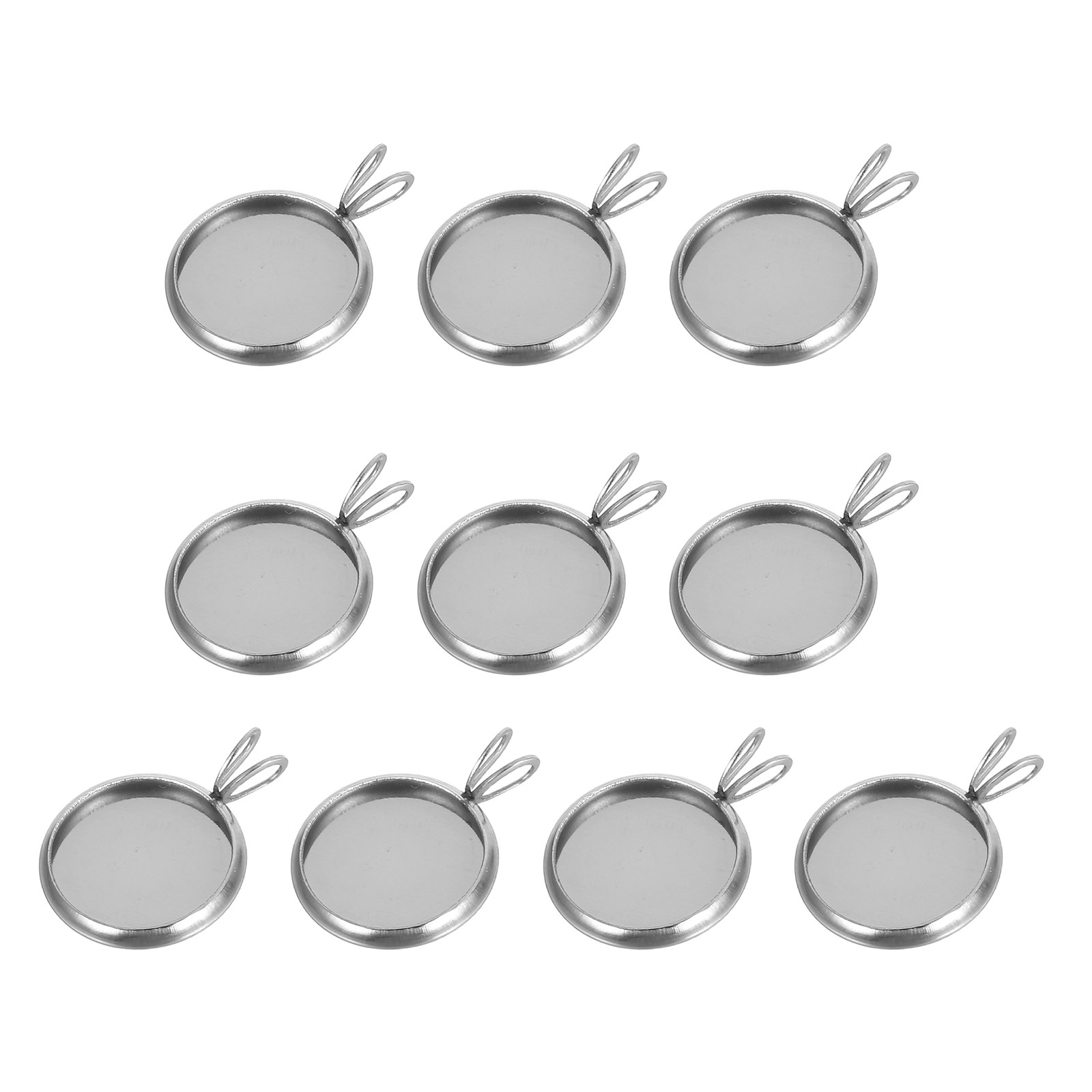 Resin Jewelry Kit - 10 قطع من صواني المعلقات الدائرية