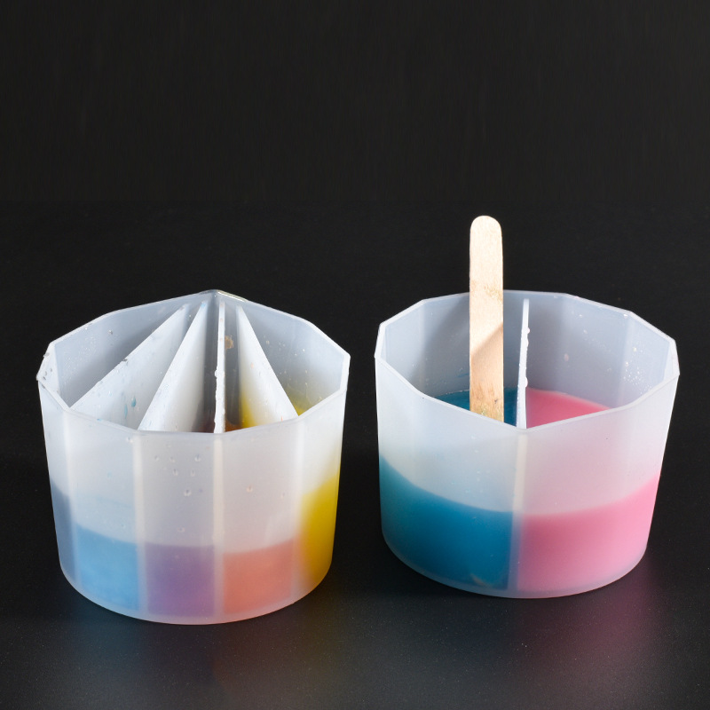 Mixing Cup Silicone - أكواب مقسمة لصب الطلاء، 3 عبوات