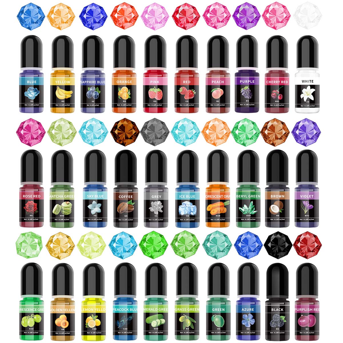Epoxy Uv Resin Kit - 5 مللي/زجاجة الايبوكسي الراتنج الصباغ السائل