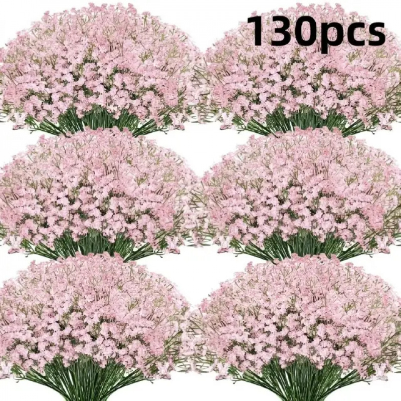 Dried Flower Bulk - باقة زهور الجيبسوفيلا الاصطناعية الوردية بـ