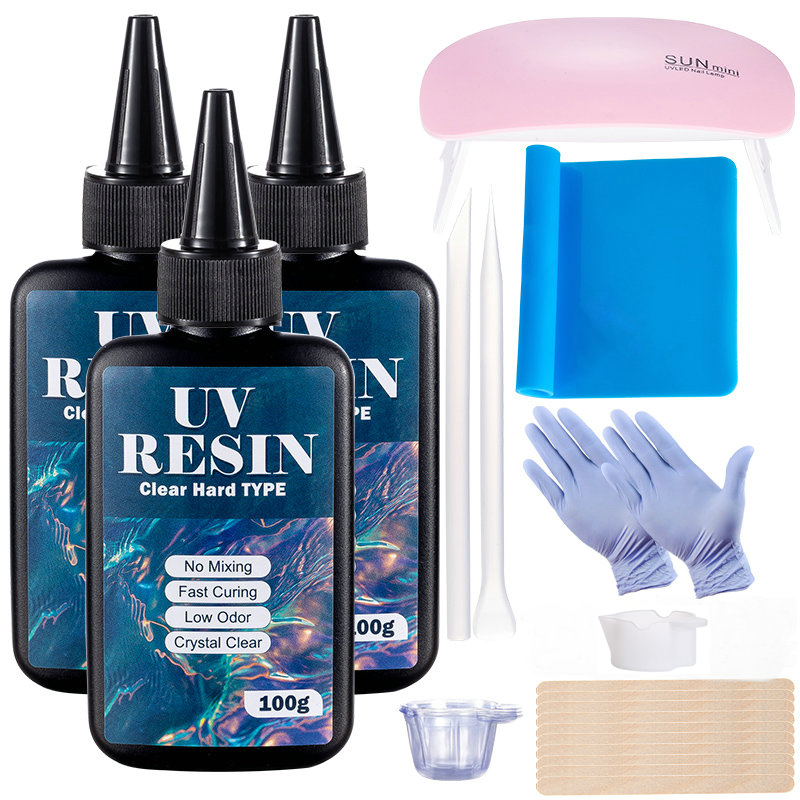 Resin Jewelry Kit - 100 جرام/250 جرام واضح الأشعة فوق