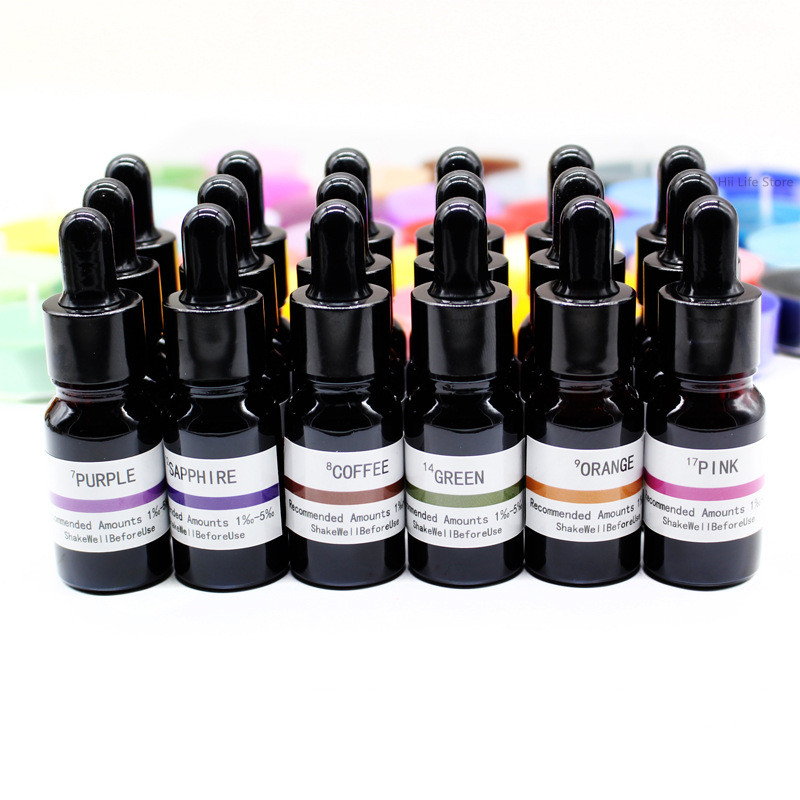 صبغة سائلة للشموع بتركيز عالٍ  - مراجعة Resin Pigment Set وسعره