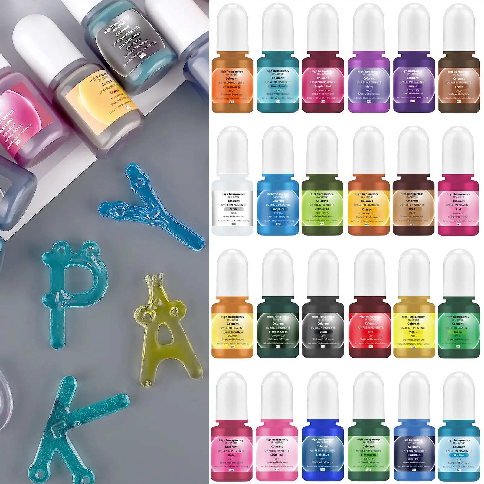 24 ألوان 5 مللي الايبوكسي الرا - مراجعة Epoxy Uv Resin Kit وسعره