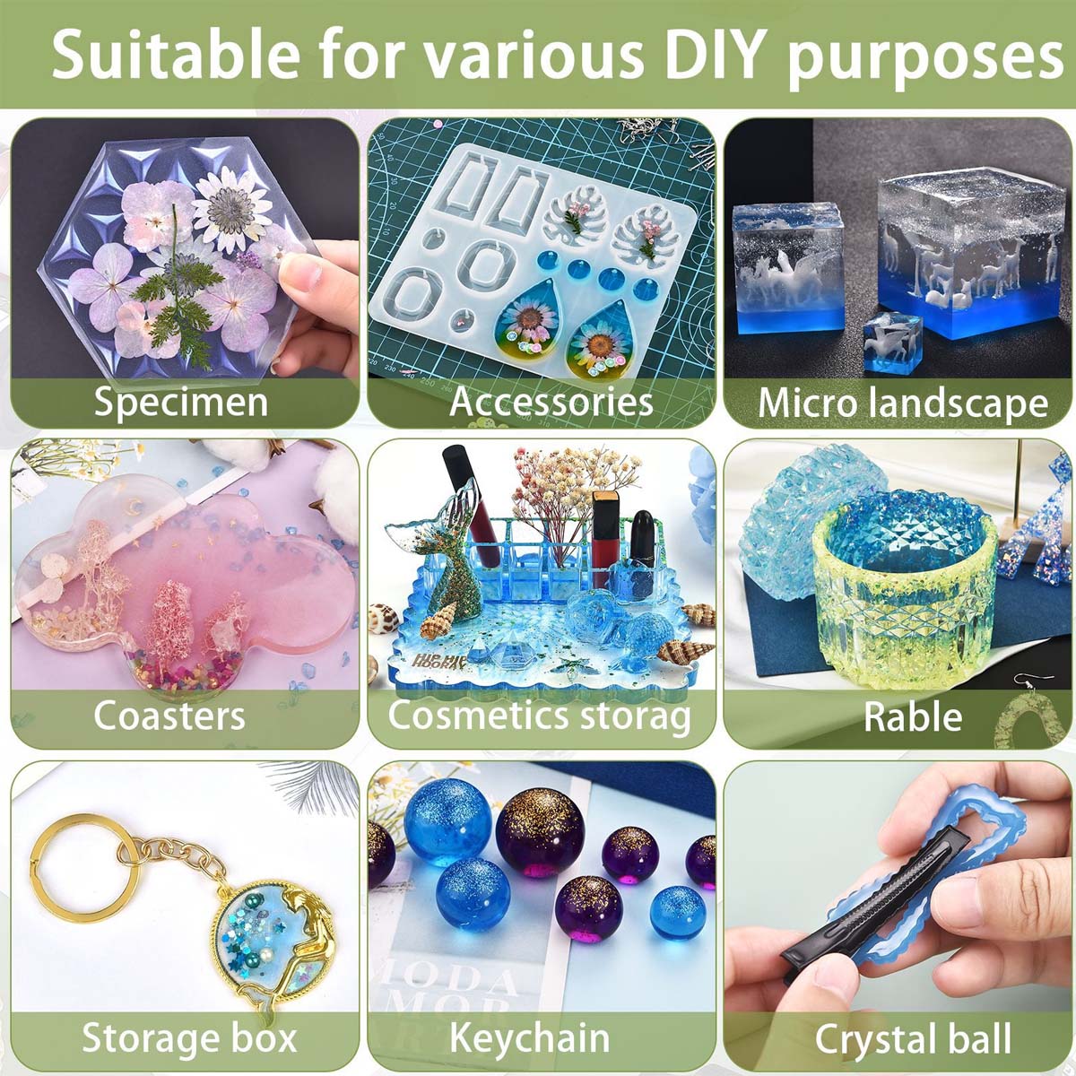 5 مللي/زجاجة الايبوكسي الراتنج - مراجعة Epoxy Uv Resin Kit وسعره