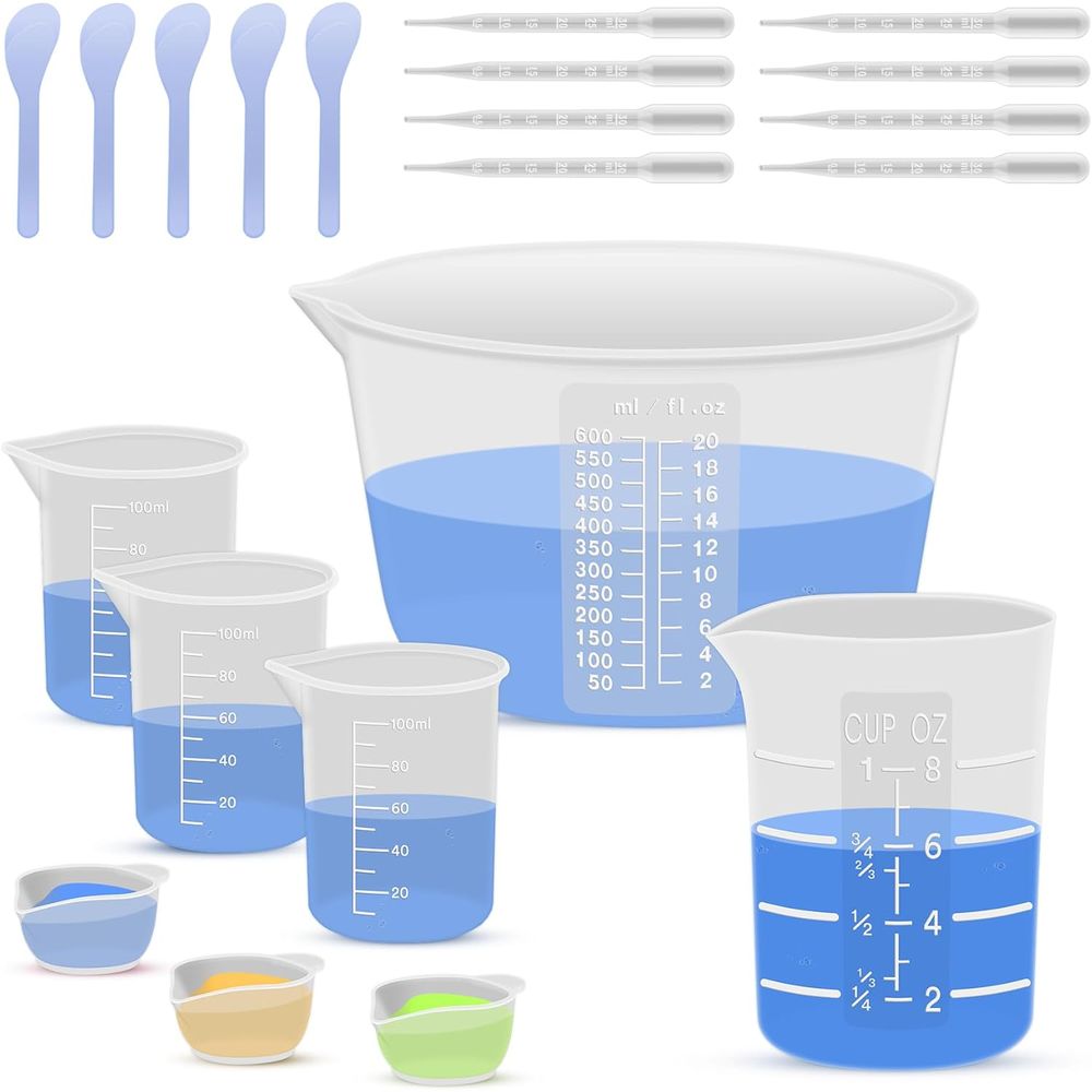 أكواب قياس وخلط من السيليكون ل - مراجعة Mixing Cup Silicone وسعره