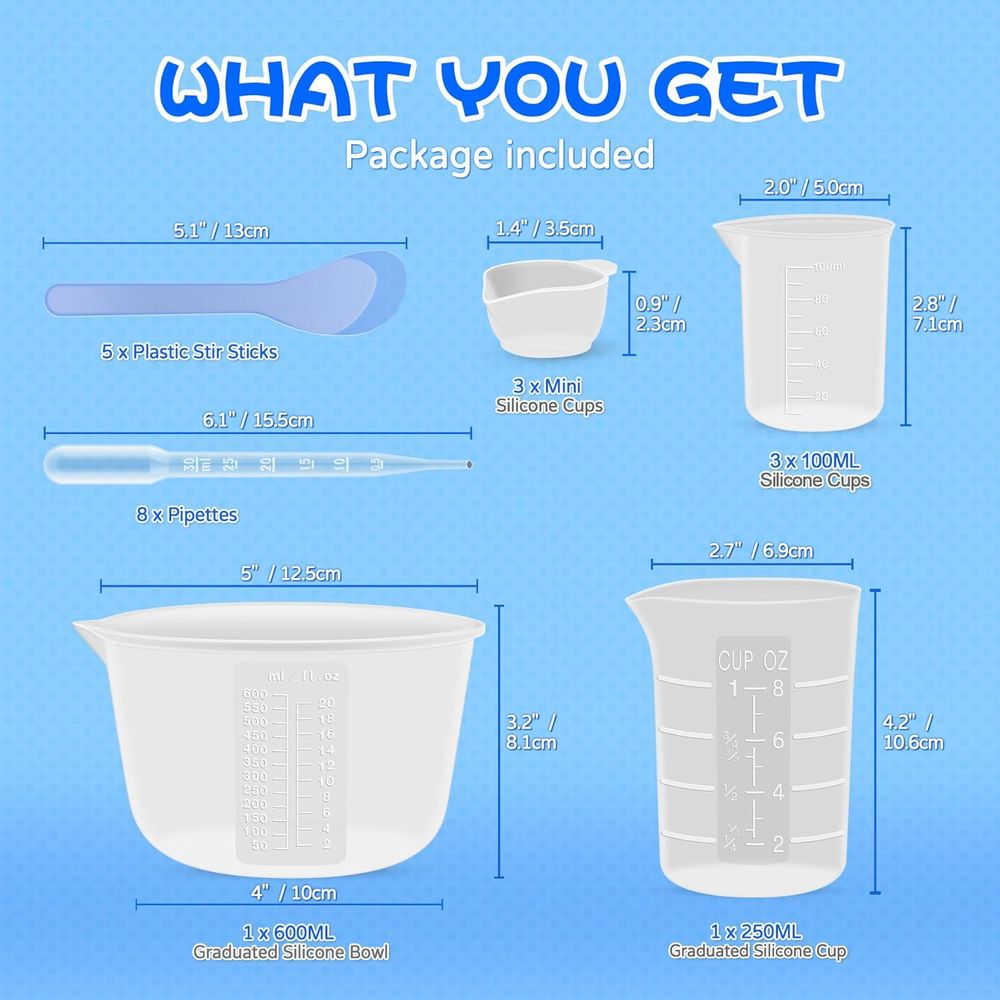 أكواب قياس وخلط من السيليكون ل - مراجعة Mixing Cup Silicone وسعره