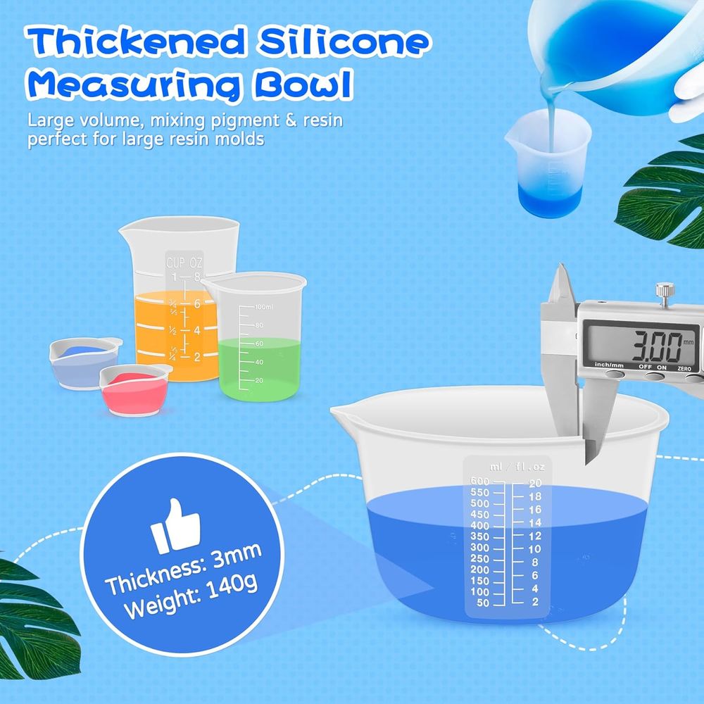 أكواب قياس وخلط من السيليكون ل - مراجعة Mixing Cup Silicone وسعره