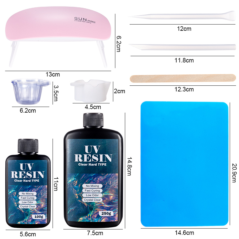 100 جرام/250 جرام واضح الأشعة  - مراجعة Resin Jewelry Kit وسعره